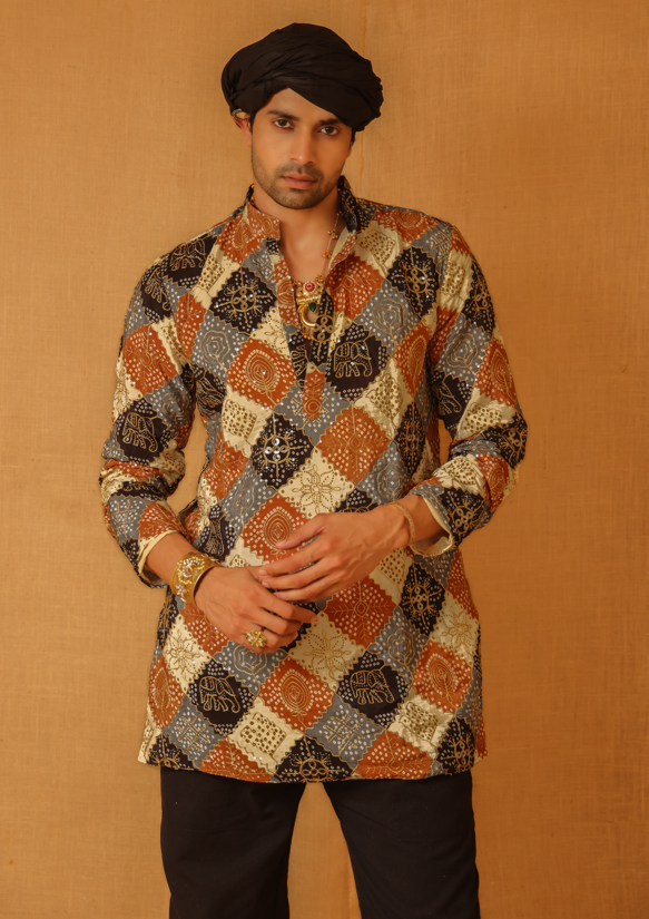 Rang Bhini Black men's Kurta