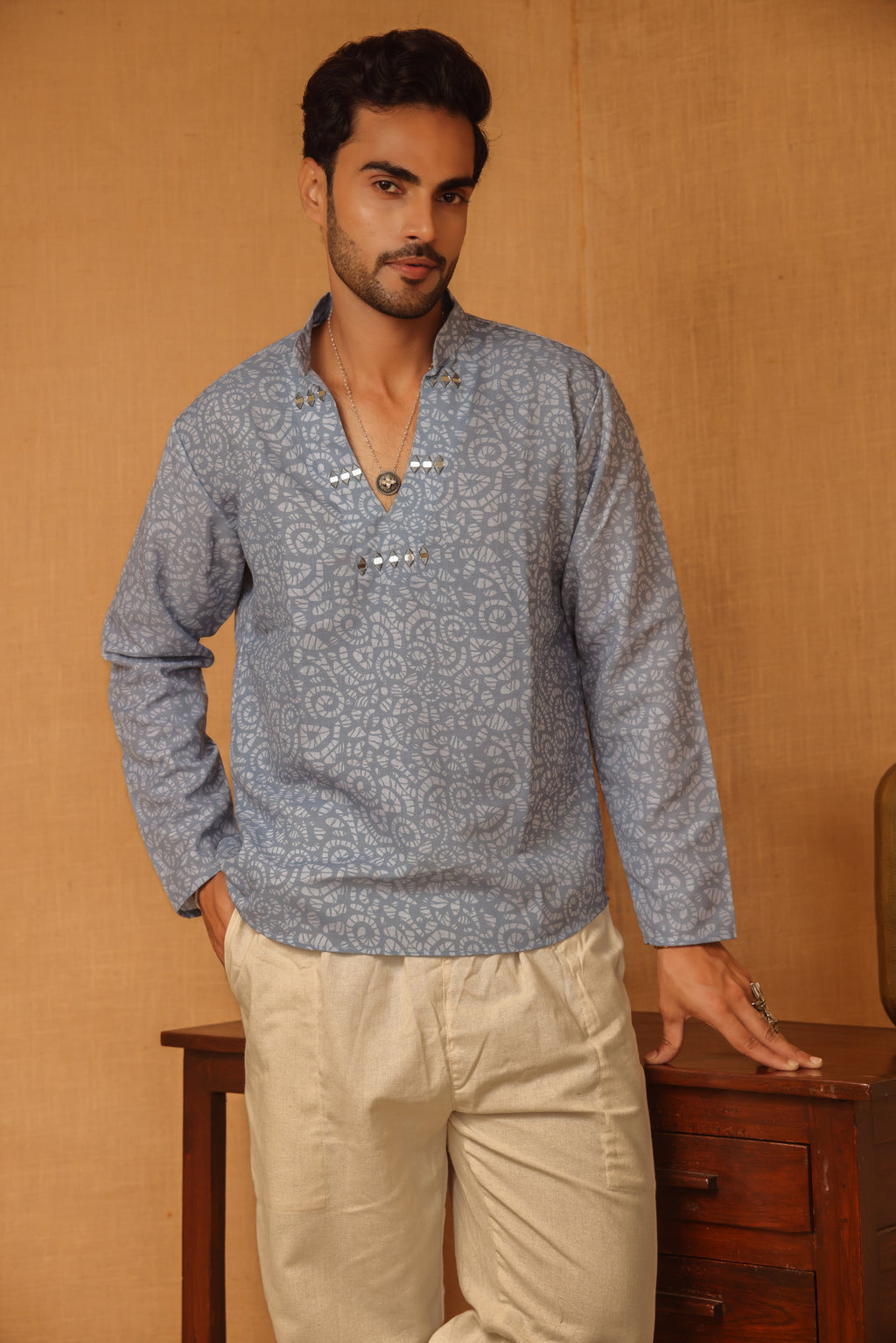 Tasya Men’s Short Kurta