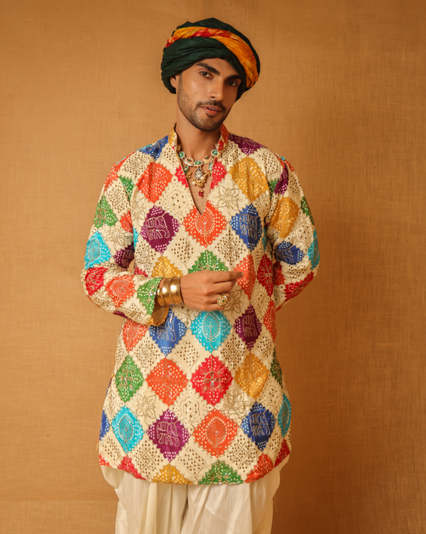 Rang bhini multicolor men's Kurta